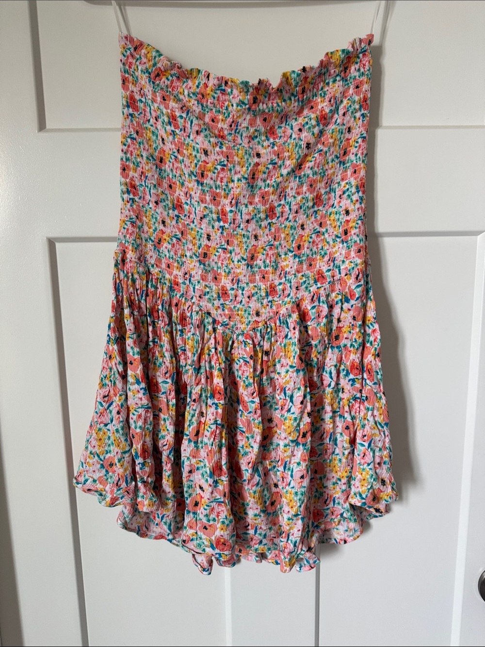 Body Glove Pink Floral Smocked Circle Dress